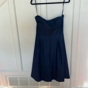 White House Black Market Dress / Strapless Denim / New with Tags / Size 10